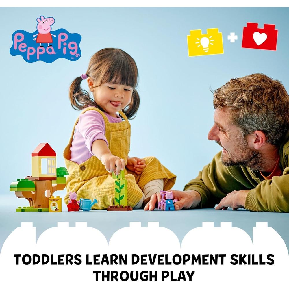 LEGO DUPLO PEPPA PIG JARDÍN Y CASA DEL ÁRBOL, JUGUETE EDUCATIVO PARA NIÑOS - 2