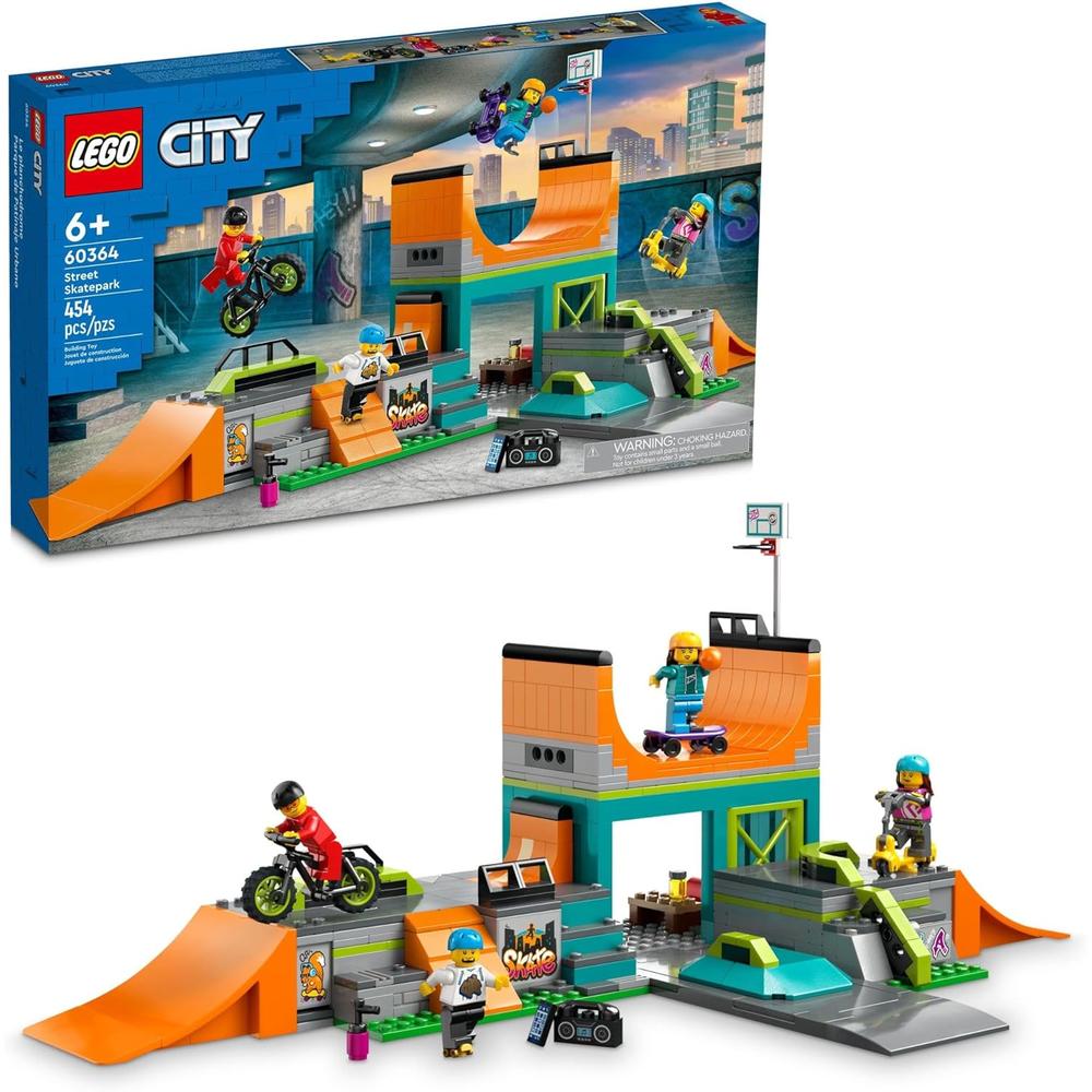 LEGO CITY PARQUE DE PATINAJE CON BMX PATINETE MONOPATÍN Y FIGURAS - 1