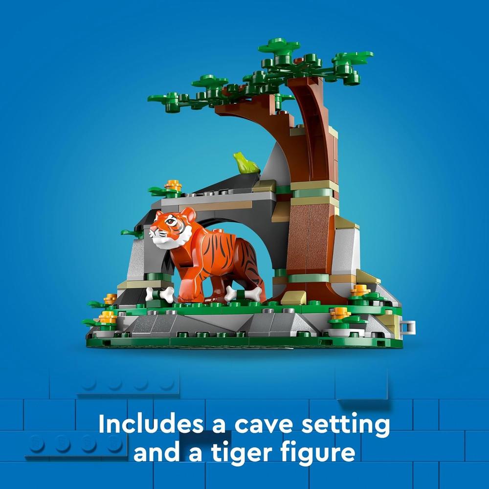 LEGO CITY CAMIÓN TODOTERRENO EXPLORADOR DE LA JUNGLA CON 3 MINIFIGURAS Y TIGRE - 5