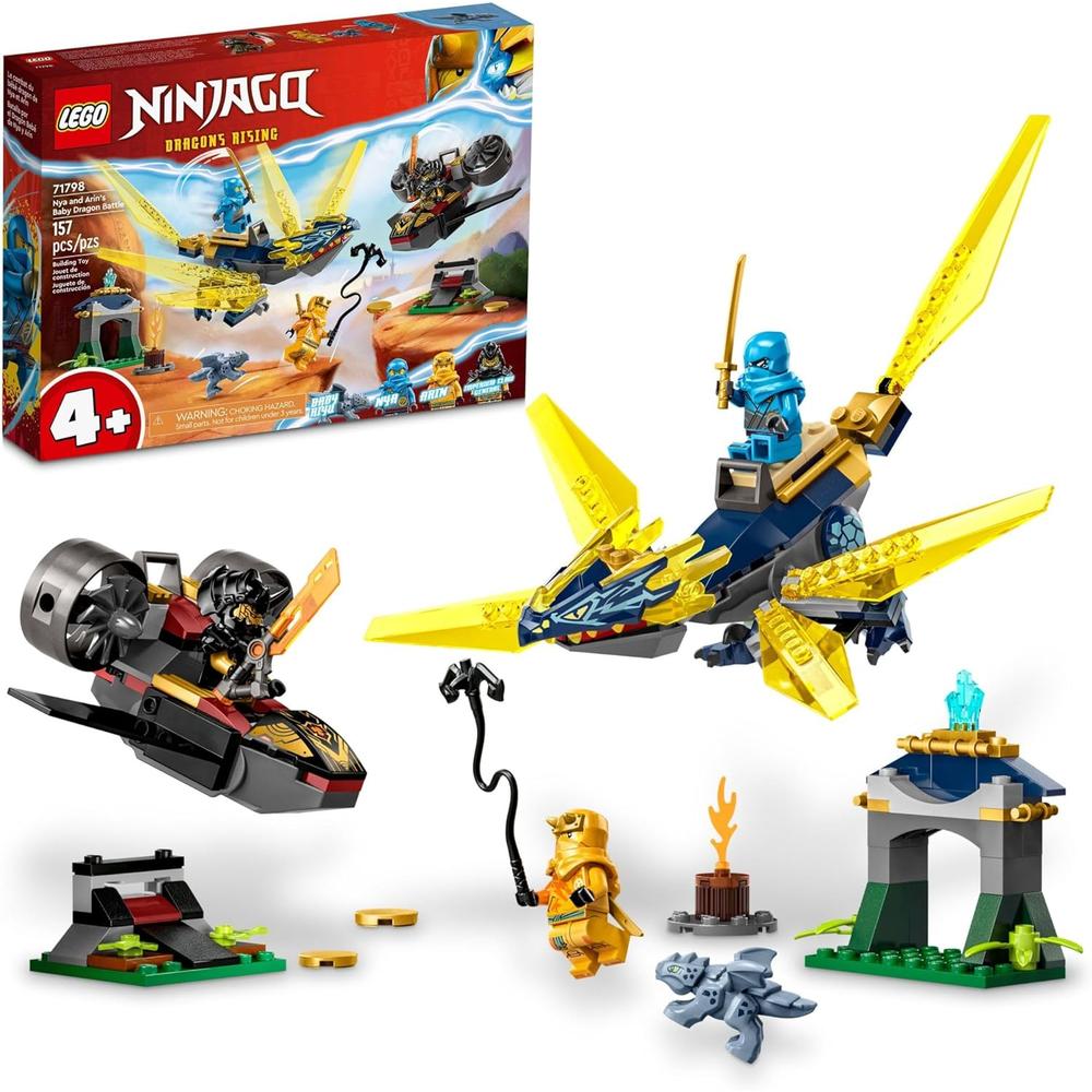 LEGO NINJAGO BATALLA DEL BEBÉ DRAGÓN DE NYA Y ARIN CON 3 MINIFIGURAS - 1