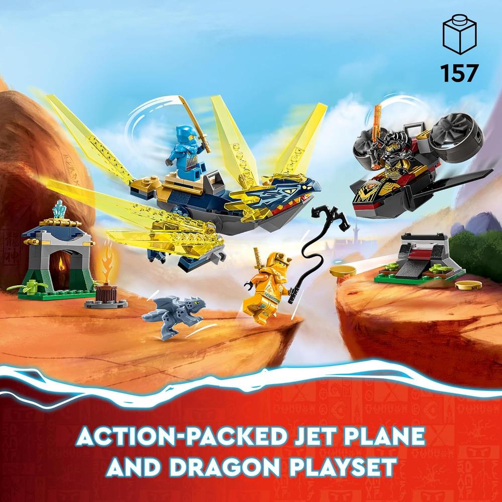 LEGO NINJAGO BATALLA DEL BEBÉ DRAGÓN DE NYA Y ARIN CON 3 MINIFIGURAS - 2