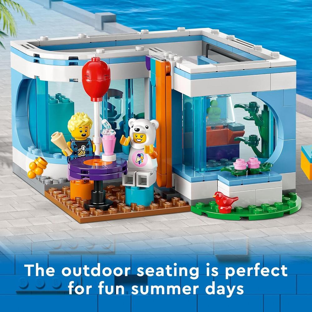 HELADERÍA LEGO CITY SET DE CONSTRUCCIÓN CON BICICLETA DE CARGA, MINIFIGURAS Y ACCESORIOS - 4