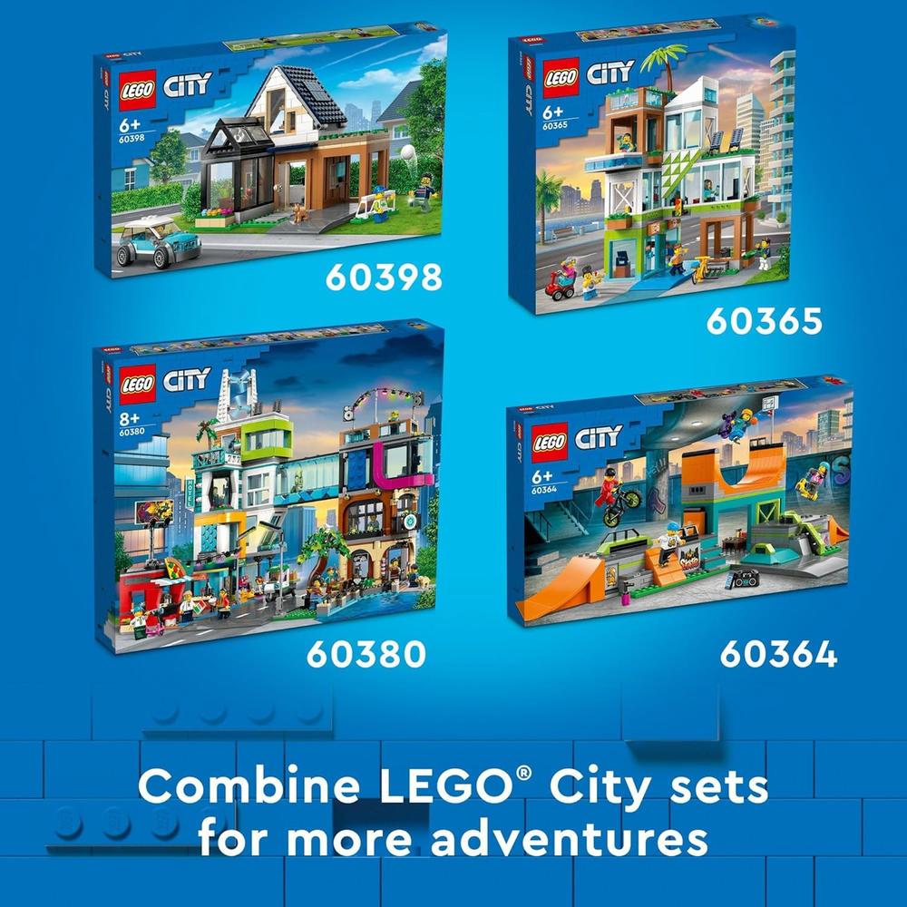 HELADERÍA LEGO CITY SET DE CONSTRUCCIÓN CON BICICLETA DE CARGA, MINIFIGURAS Y ACCESORIOS - 6