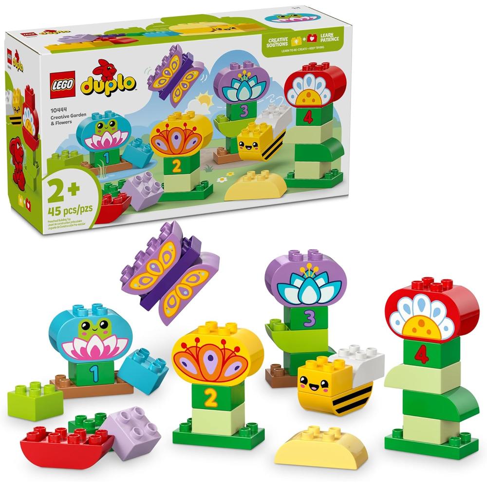LEGO DUPLO TOWN JARDÍN Y FLORES CREATIVAS, JUGUETE EDUCATIVO PREESCOLAR - 1