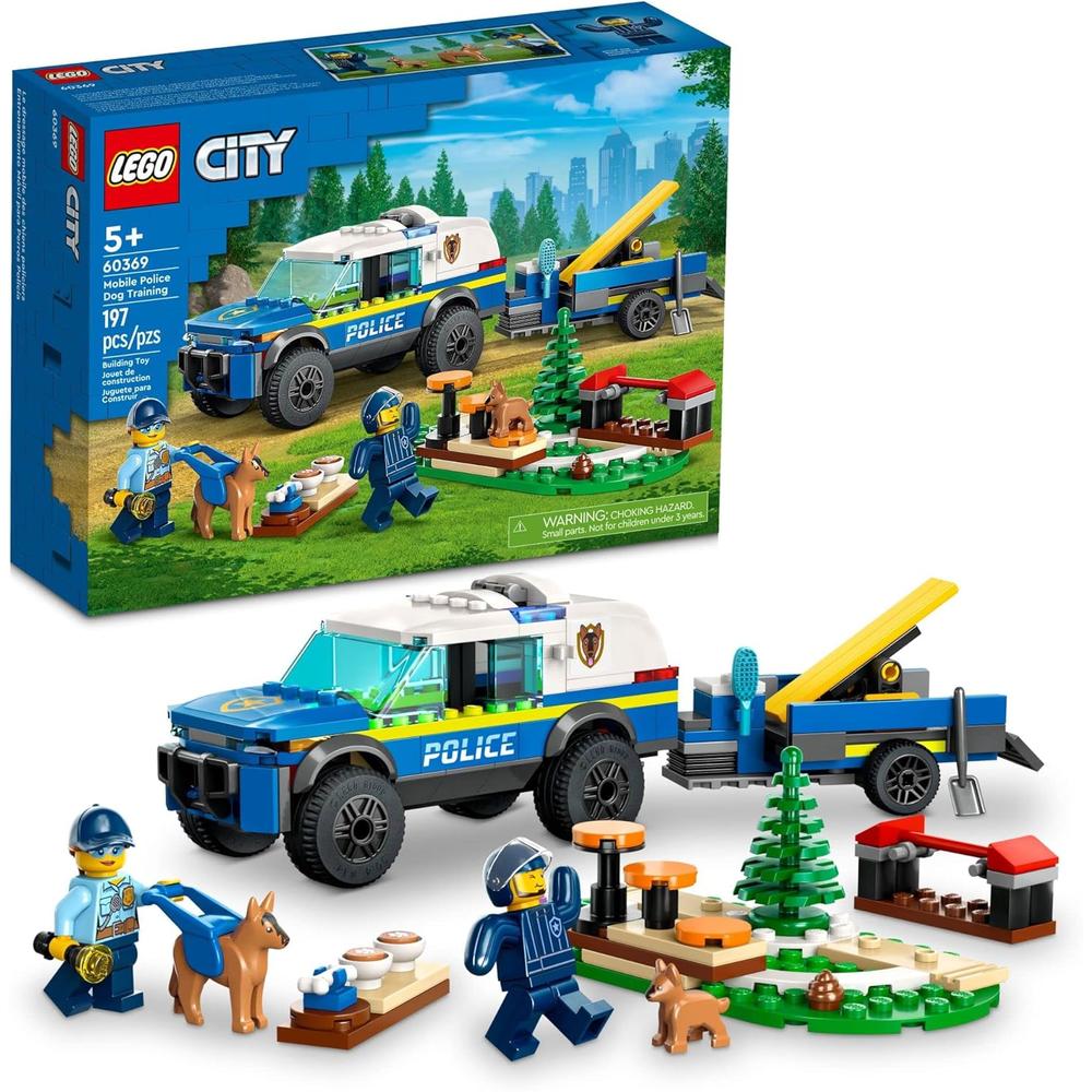 LEGO CITY SET DE ENTRENAMIENTO MÓVIL PARA PERROS POLICÍA CON CIRCUITO Y REMOLQUE - 1