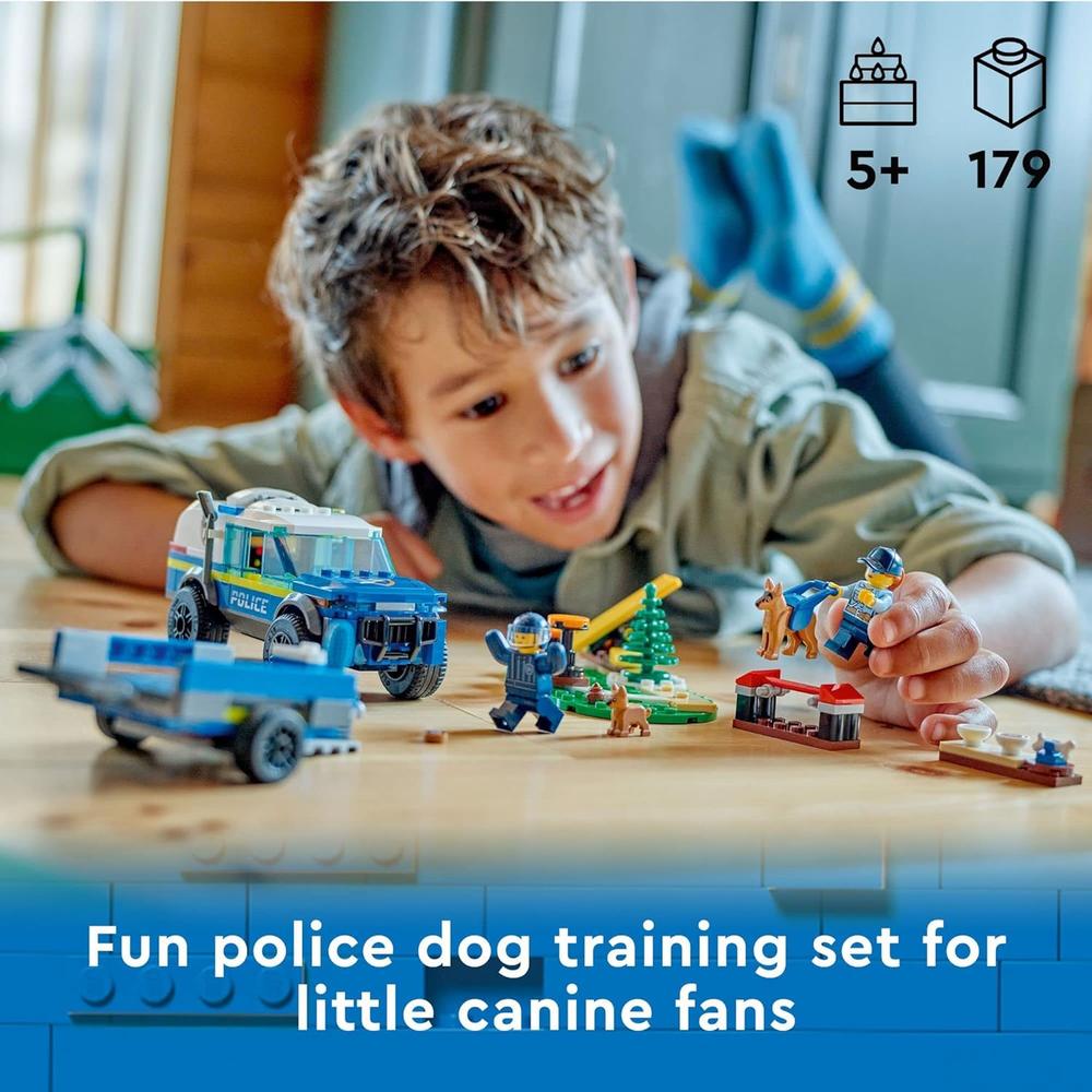 LEGO CITY SET DE ENTRENAMIENTO MÓVIL PARA PERROS POLICÍA CON CIRCUITO Y REMOLQUE - 2