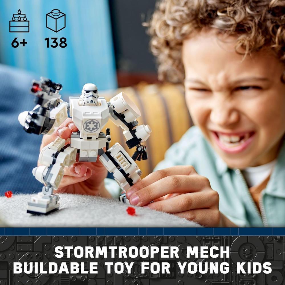 LEGO STAR WARS STORMTROOPER MECH FIGURA COLECCIONABLE CONSTRUIBLE CON BLÁSTER Y MINIFIGURA - 2