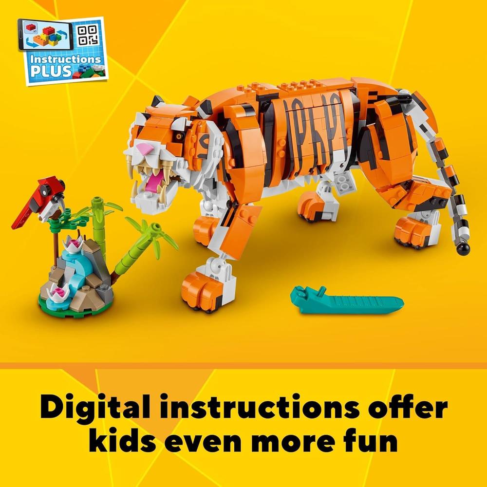 LEGO CREATOR 3 EN 1 TIGRE MAJESTUOSO SE TRANSFORMA EN PANDA O PEZ KOI COLECCIONABLE - 4