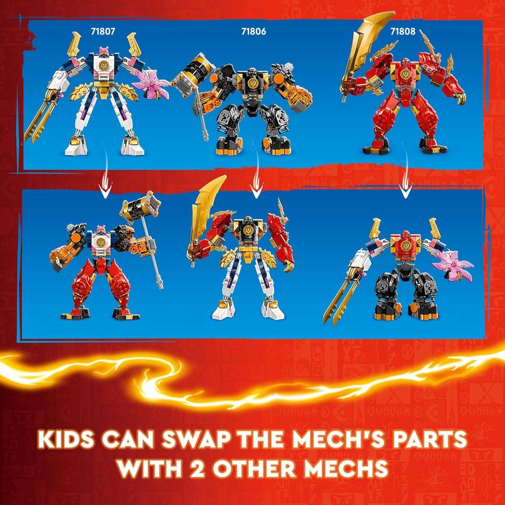 LEGO NINJAGO SORA'S ELEMENTAL TECH MECH, FIGURA PERSONALIZABLE PARA NIÑOS - 3
