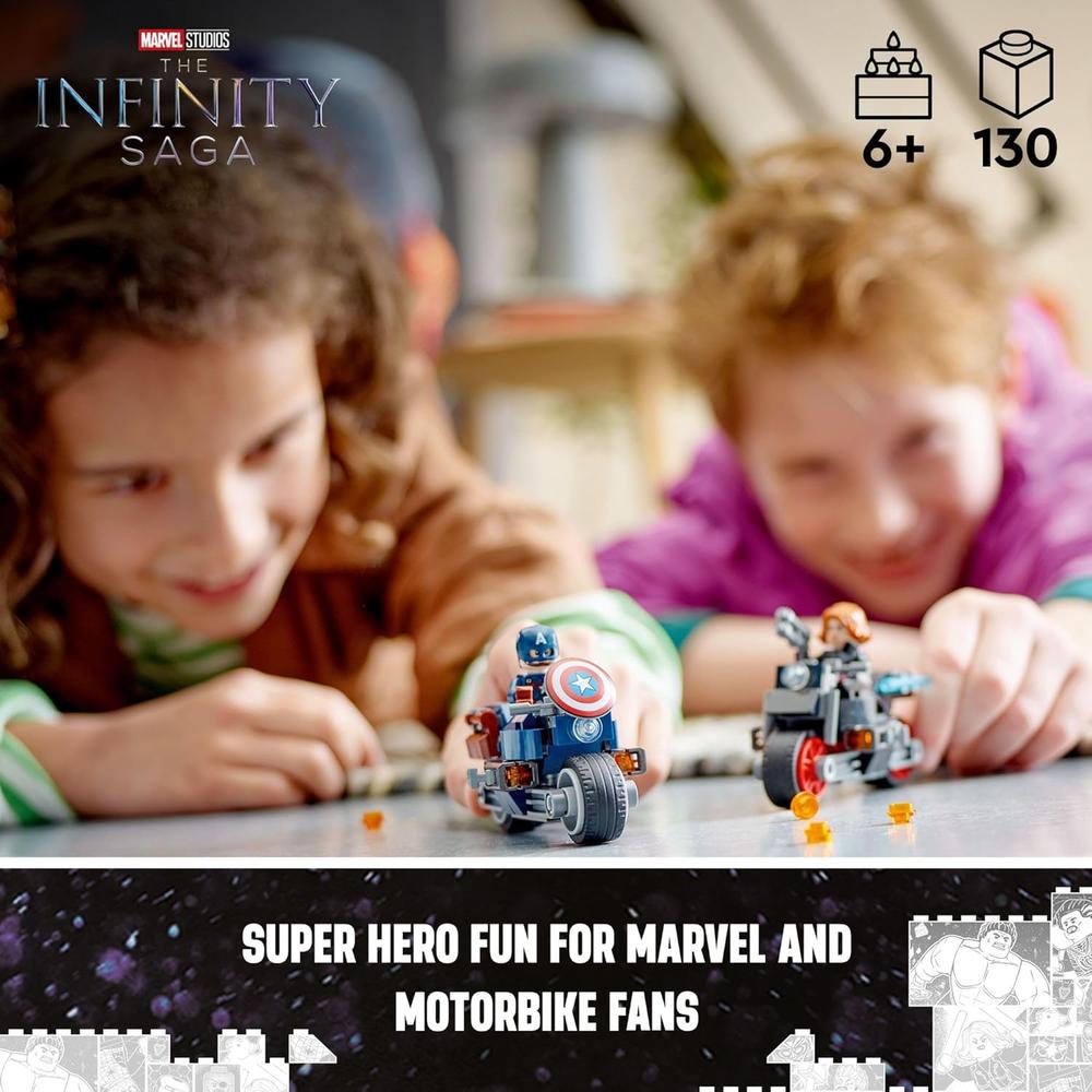 LEGO MARVEL VIUDA NEGRA Y CAPITÁN AMÉRICA MOTOCICLETAS SET DE JUEGO COLECCIONABLE - 2