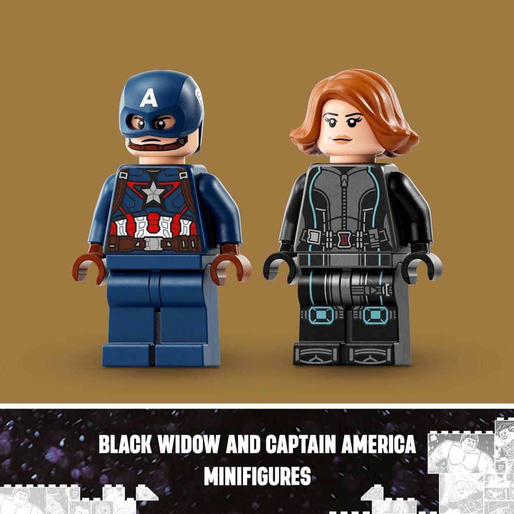 LEGO MARVEL VIUDA NEGRA Y CAPITÁN AMÉRICA MOTOCICLETAS SET DE JUEGO COLECCIONABLE - 6