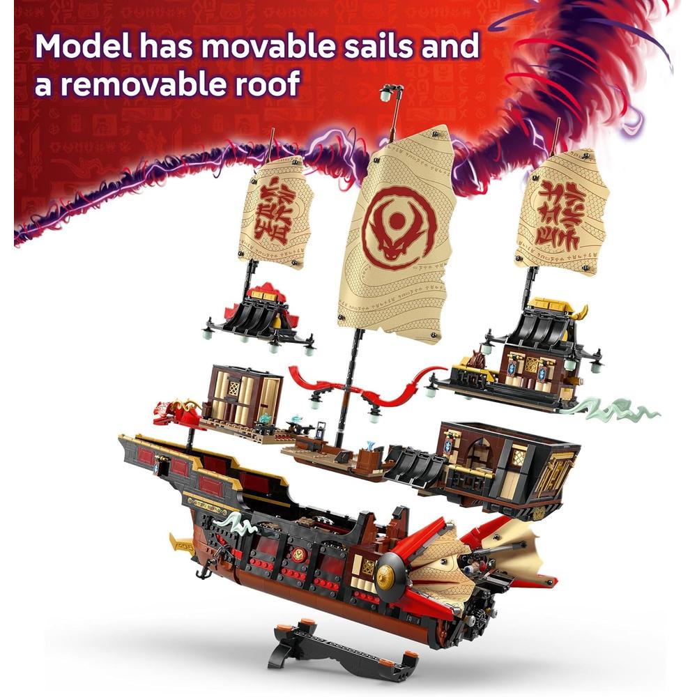 LEGO NINJAGO EL TEMPLO DE LA RECOMPENSA, SET CON BARCO Y 6 MINIFIGURAS - 4