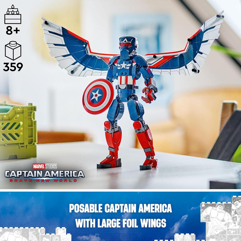 LEGO MARVEL NUEVO CAPITÁN AMÉRICA, JUGUETE DE ACCIÓN PARA NIÑOS - 2