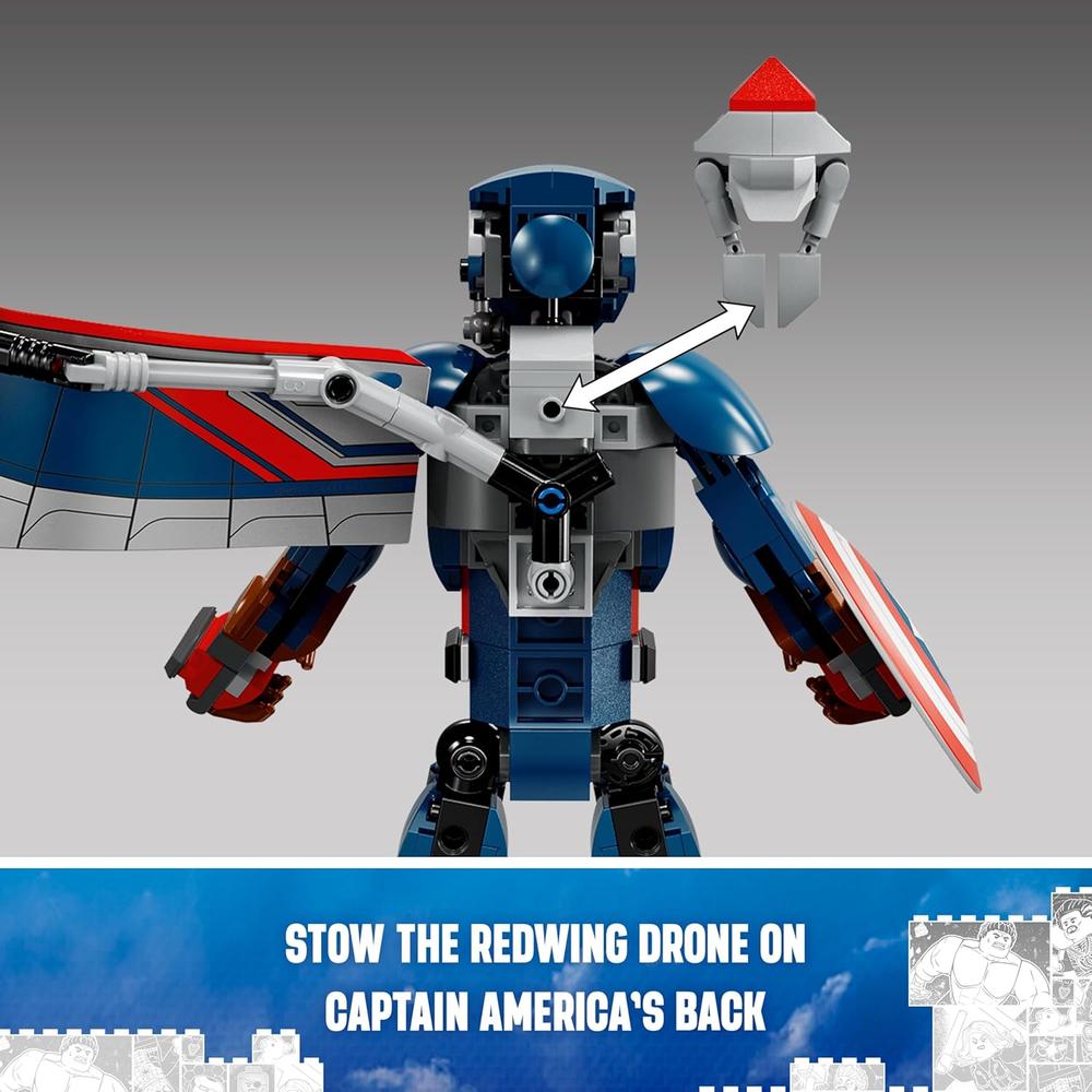 LEGO MARVEL NUEVO CAPITÁN AMÉRICA, JUGUETE DE ACCIÓN PARA NIÑOS - 5