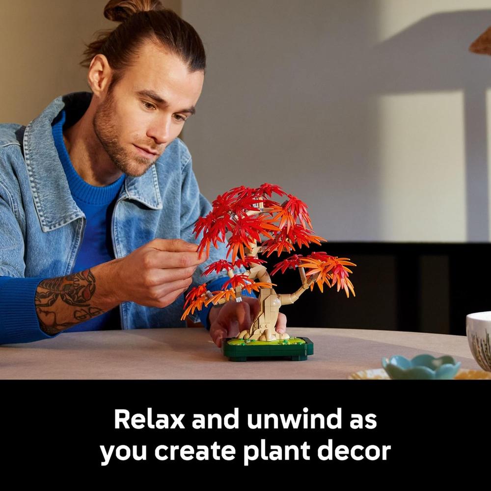 KIT DE BONSÁI ARCE ROJO LEGO BOTANICALS, DECORACIÓN PARA ADULTOS - 3