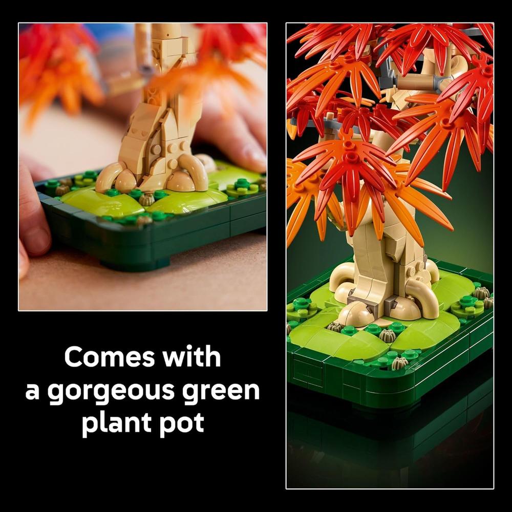 KIT DE BONSÁI ARCE ROJO LEGO BOTANICALS, DECORACIÓN PARA ADULTOS - 5