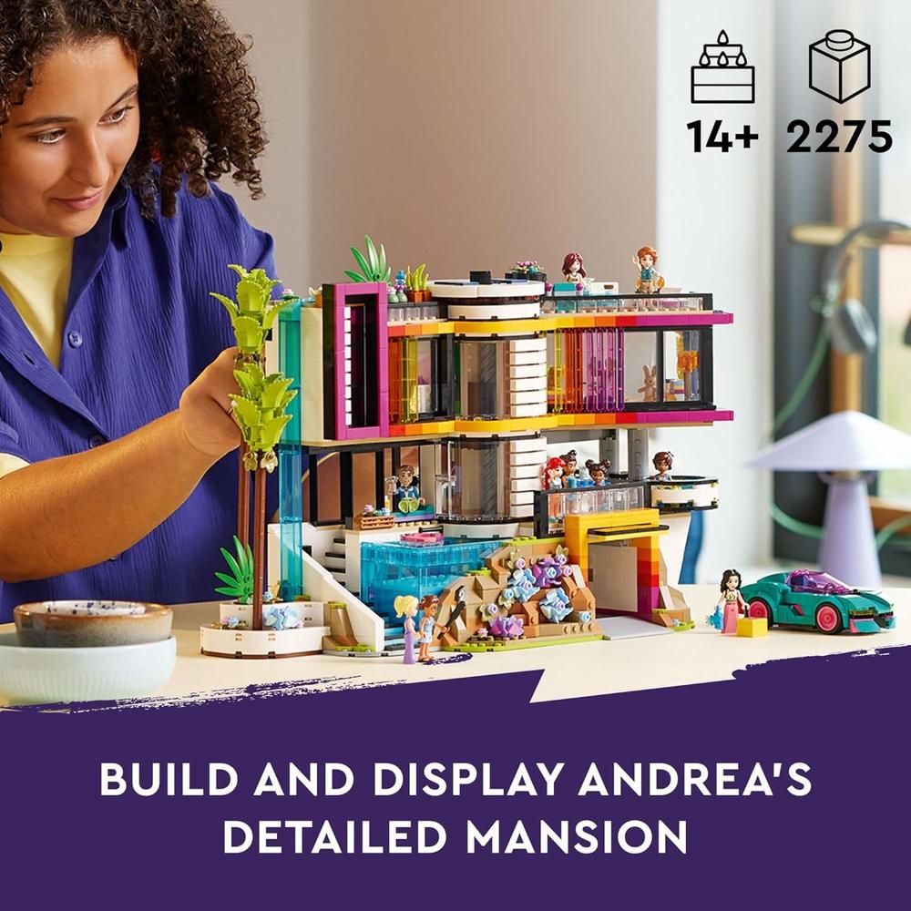 LEGO FRIENDS MANSIÓN MODERNA DE ANDREA, CASA DE MUÑECAS CON 11 PERSONAJES - 2