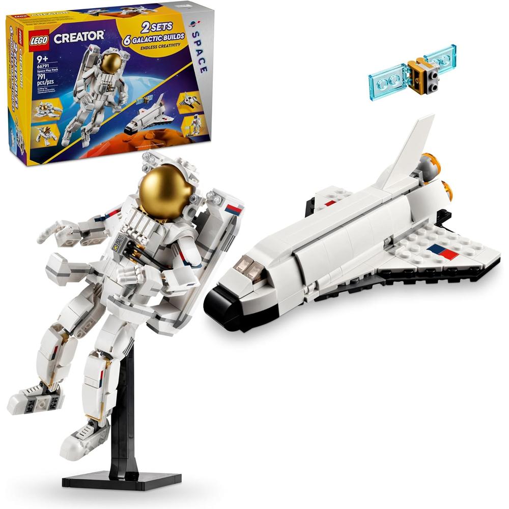 LEGO CREATOR SPACE PLAY PACK, JUGUETES ESPACIALES CON 6 OPCIONES - 1