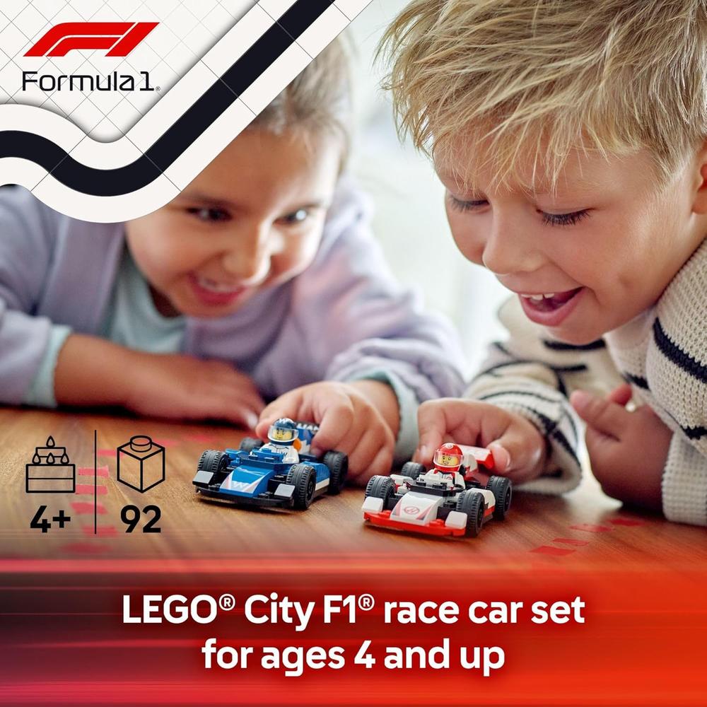 LEGO CITY F1 WILLIAMS RACING Y HAAS F1, SET DE COCHES PARA NIÑOS - 2