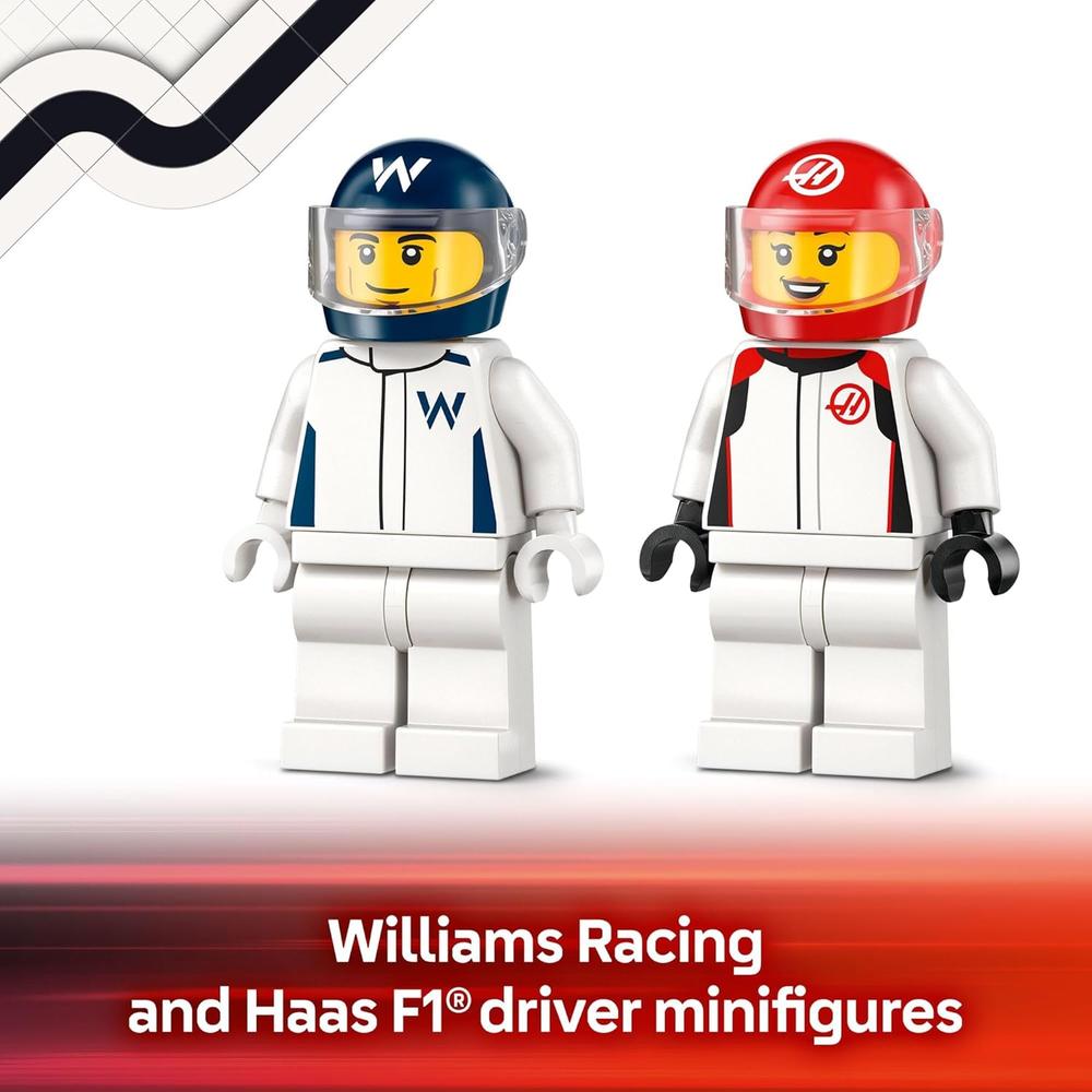 LEGO CITY F1 WILLIAMS RACING Y HAAS F1, SET DE COCHES PARA NIÑOS - 6