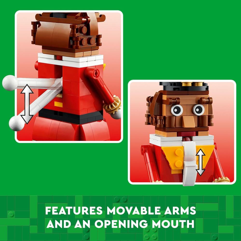 LEGO CASCANUECES DECORACIÓN NAVIDEÑA CONSTRUIBLE CON BRAZOS Y BOCA - 4