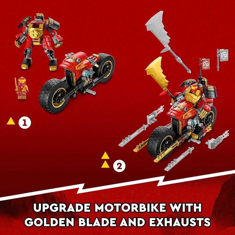 LEGO NINJAGO MECH RIDER EVO DE KAI SET DE MOTO NINJA CON FIGURAS DE GUERREROS - 4