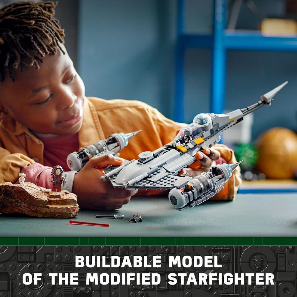 LEGO STAR WARS N-1 STARFIGHTER MANDALORIANO SET CON BABY YODA Y DROIDES - 2