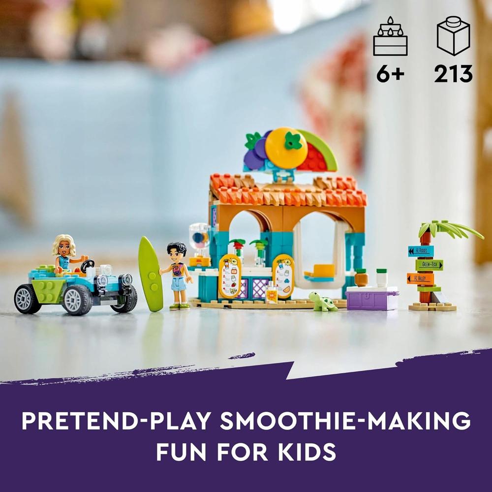 LEGO FRIENDS PUESTO DE BATIDOS DE PLAYA, INCLUYE MINI MUÑECAS, TORTUGA Y ACCESORIOS - 2