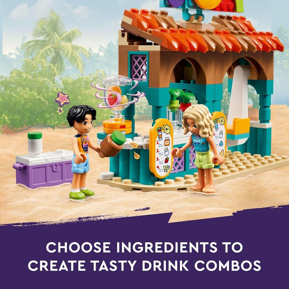 LEGO FRIENDS PUESTO DE BATIDOS DE PLAYA, INCLUYE MINI MUÑECAS, TORTUGA Y ACCESORIOS - 4