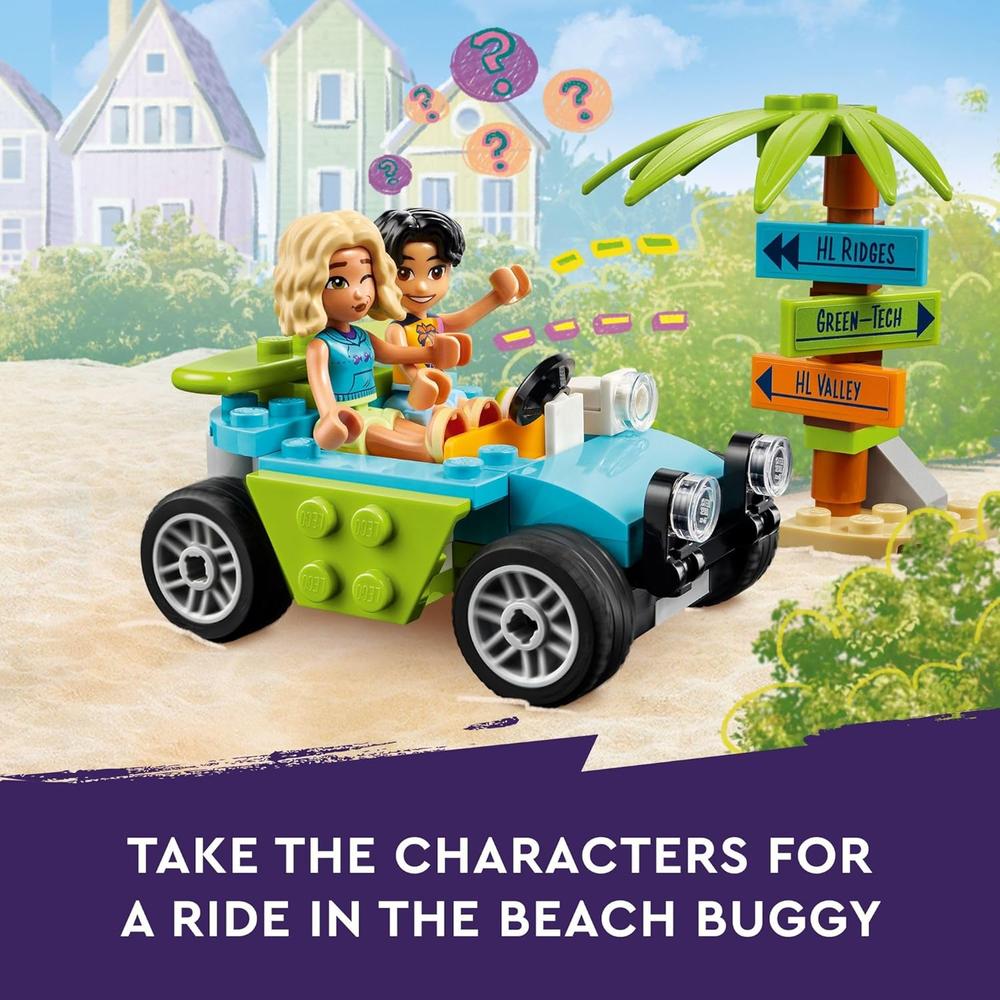 LEGO FRIENDS PUESTO DE BATIDOS DE PLAYA, INCLUYE MINI MUÑECAS, TORTUGA Y ACCESORIOS - 5
