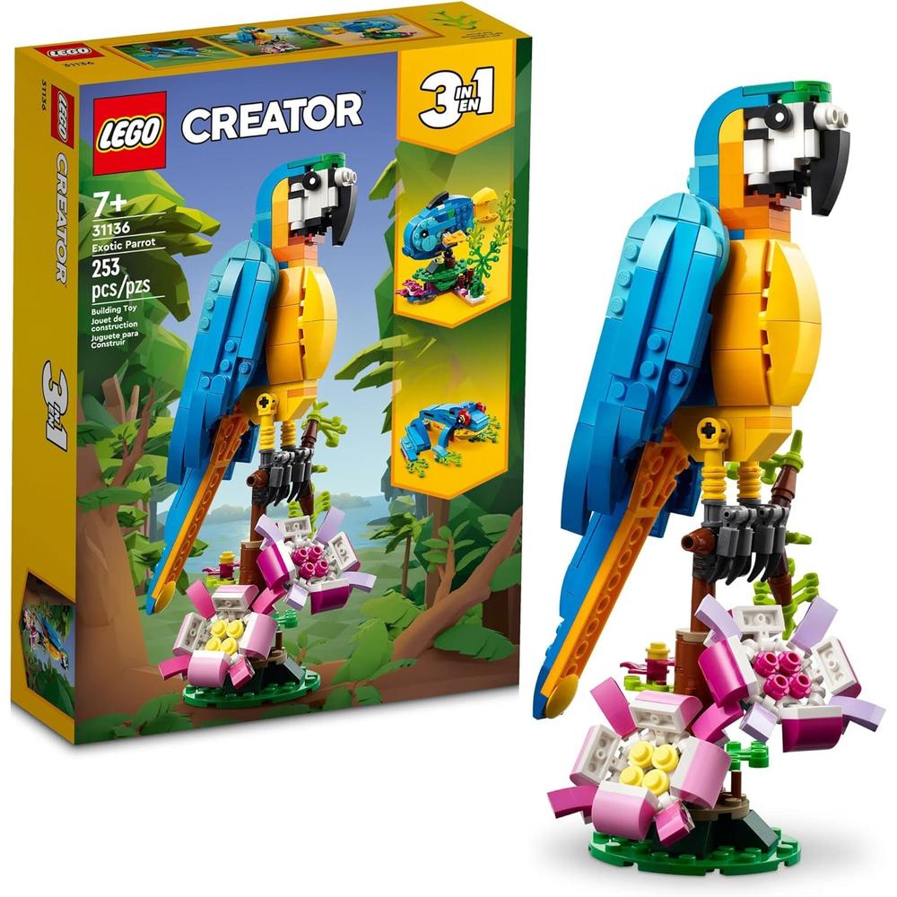 LEGO CREATOR 3 EN 1 LORO EXÓTICO SET DE CONSTRUCCIÓN DE ANIMALES CREATIVOS - 1