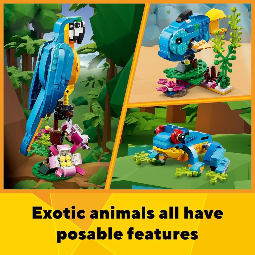 LEGO CREATOR 3 EN 1 LORO EXÓTICO SET DE CONSTRUCCIÓN DE ANIMALES CREATIVOS - 4