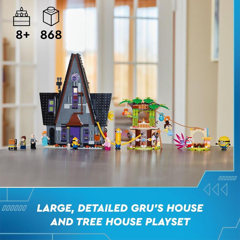 LEGO GRU 4 MINIONS Y LA MANSIÓN DE LA FAMILIA GRU, CASA Y ÁRBOL DE LOS MINIONS - 2