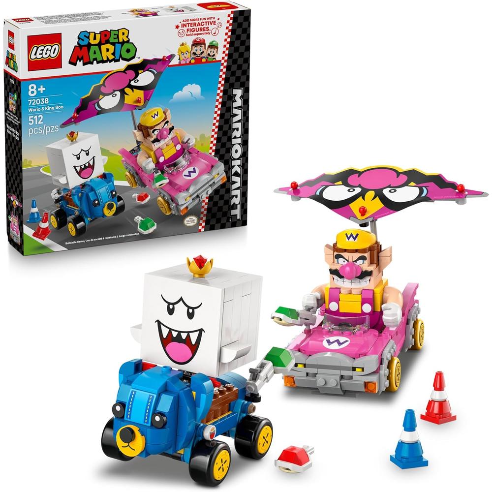 LEGO SUPER MARIO MARIO KART WARIO Y REY BOO, CONSTRUCCIÓN - 1