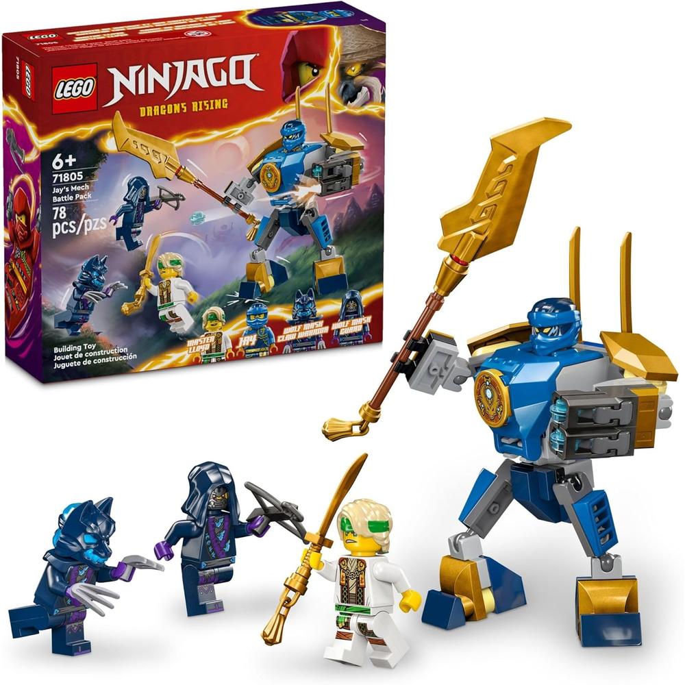 LEGO NINJAGO PACK DE BATALLA CON ROBOT DE JAY, SET DE AVENTURA PARA NIÑOS 6+ - 1