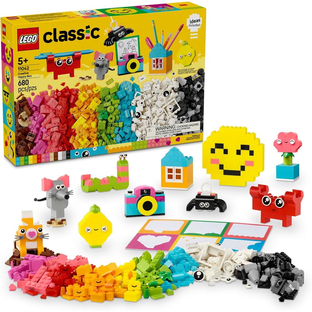 LEGO CLASSIC CAJA CREATIVA FELIZ, BLOQUES DE CONSTRUCCIÓN EDUCATIVOS - 1