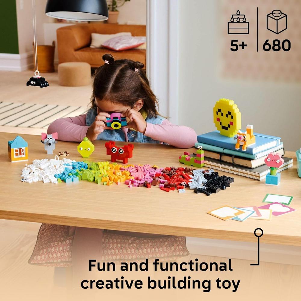 LEGO CLASSIC CAJA CREATIVA FELIZ, BLOQUES DE CONSTRUCCIÓN EDUCATIVOS - 2