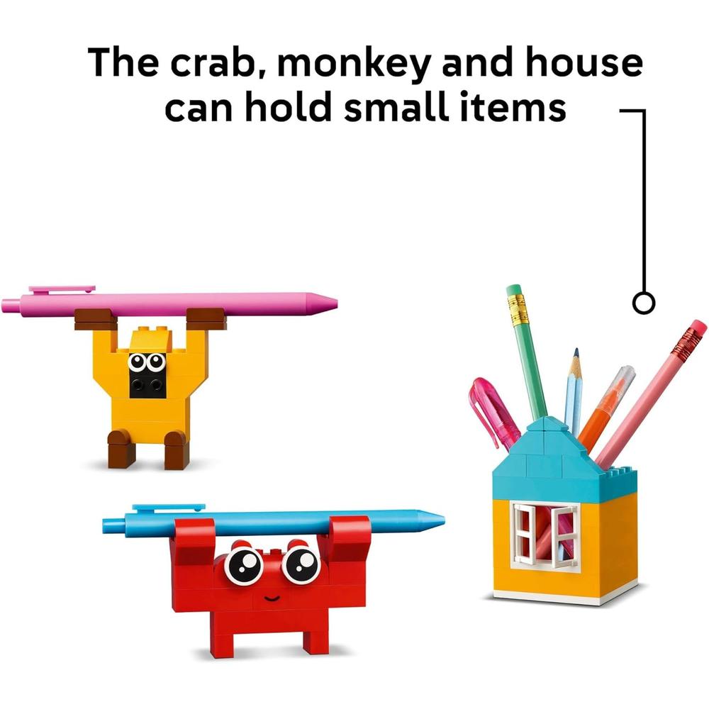 LEGO CLASSIC CAJA CREATIVA FELIZ, BLOQUES DE CONSTRUCCIÓN EDUCATIVOS - 4