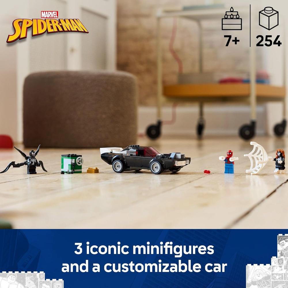 LEGO MARVEL SPIDER-MAN VS. VENOM, COCHE DE JUGUETE CON MINIFIGURAS - 2