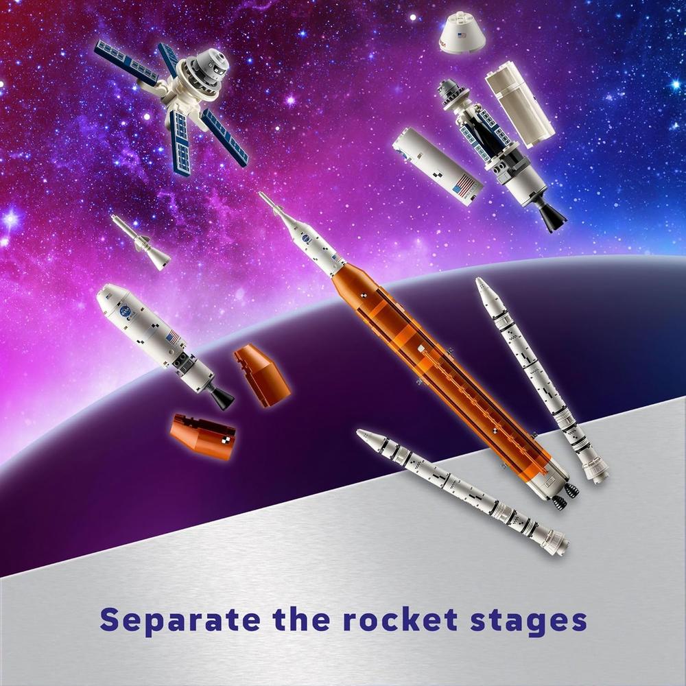 LEGO ICONS NASA ARTEMIS, SISTEMA DE LANZAMIENTO ESPACIAL, COHETE PARA ARMAR - 5