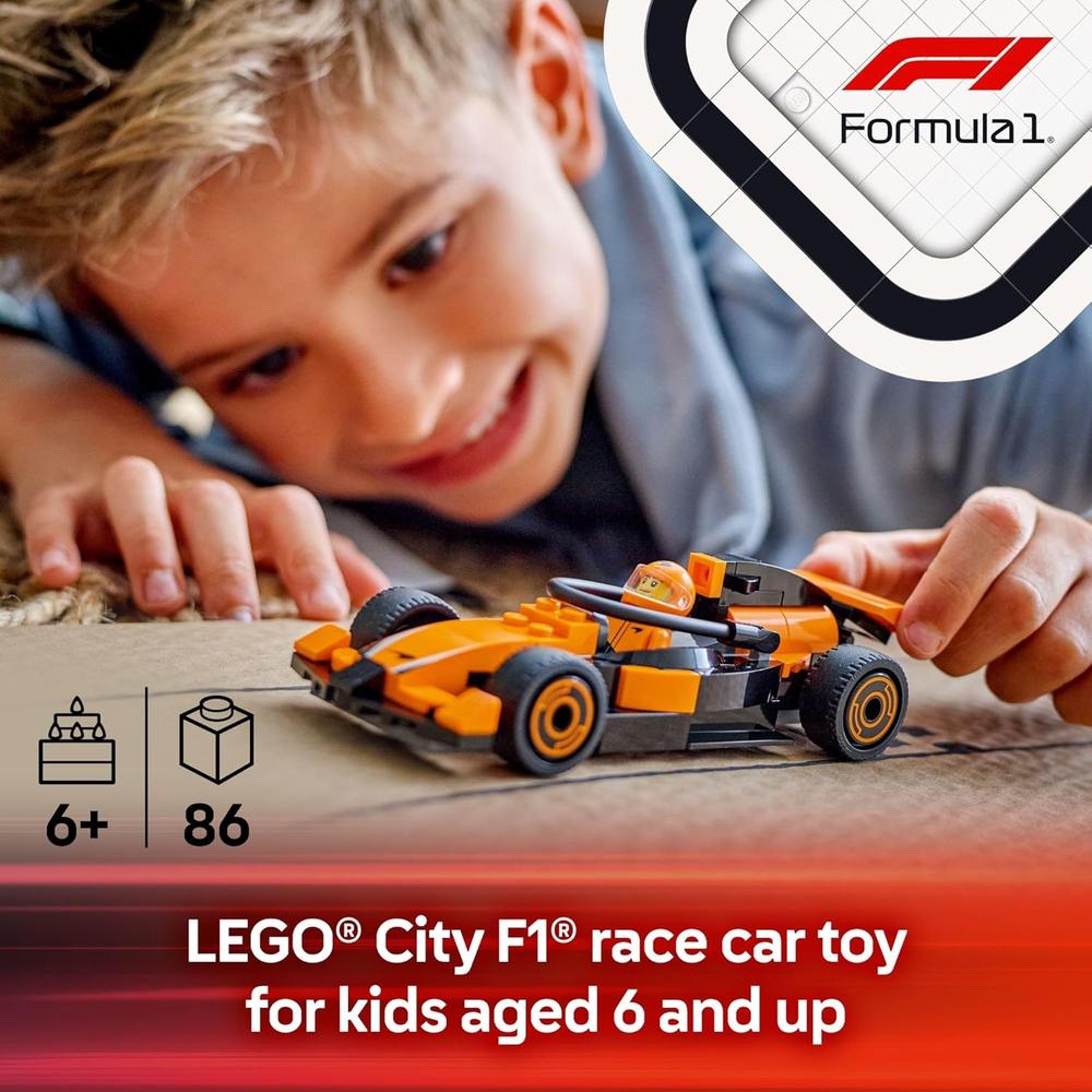 LEGO CITY PILOTO DE F1 CON COCHE MCLAREN, KIT DE CONSTRUCCIÓN A ESCALA - 2