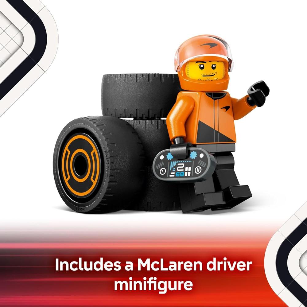 LEGO CITY PILOTO DE F1 CON COCHE MCLAREN, KIT DE CONSTRUCCIÓN A ESCALA - 4