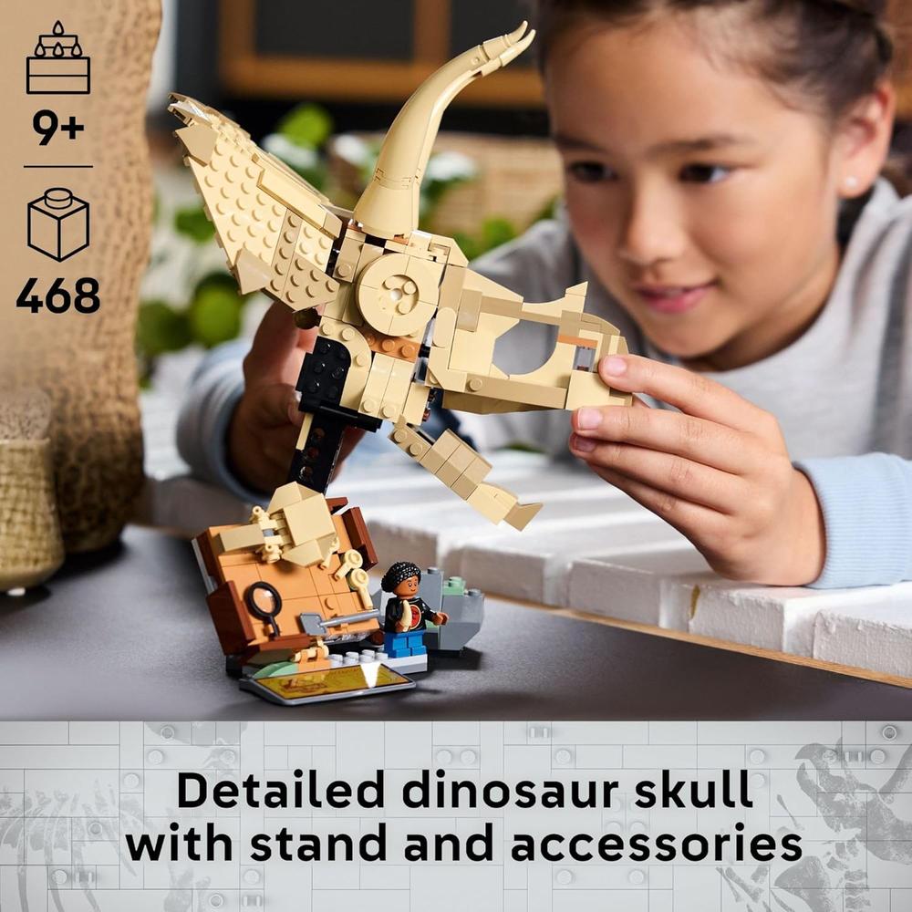 LEGO JURASSIC WORLD CRÁNEO DE TRICERATOPS CON FÓSILES DE DINOSAURIOS - 2
