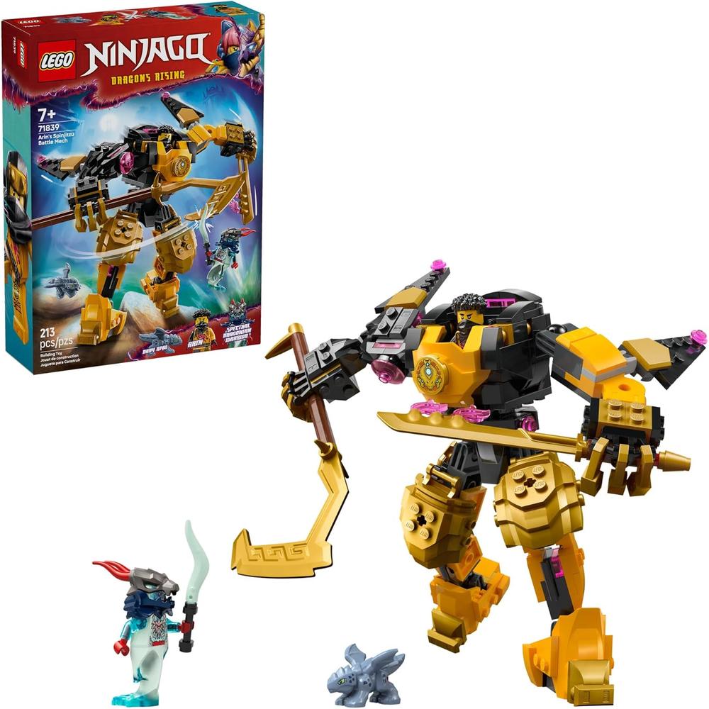 LEGO NINJAGO MECH DE BATALLA SPINJITZU DE ARIN, SET CON MINIFIGURAS - 1