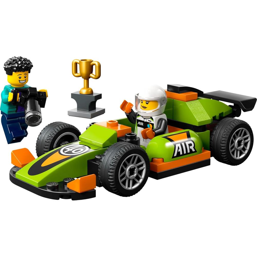 LEGO CITY COCHE DE CARRERAS VERDE CLÁSICO, JUGUETE CON MINIFIGURAS 4+ - 5