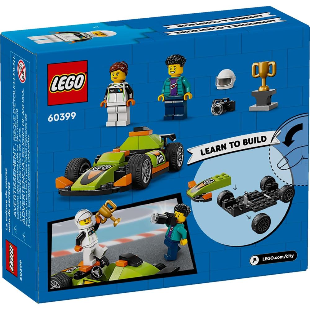 LEGO CITY COCHE DE CARRERAS VERDE CLÁSICO, JUGUETE CON MINIFIGURAS 4+ - 6