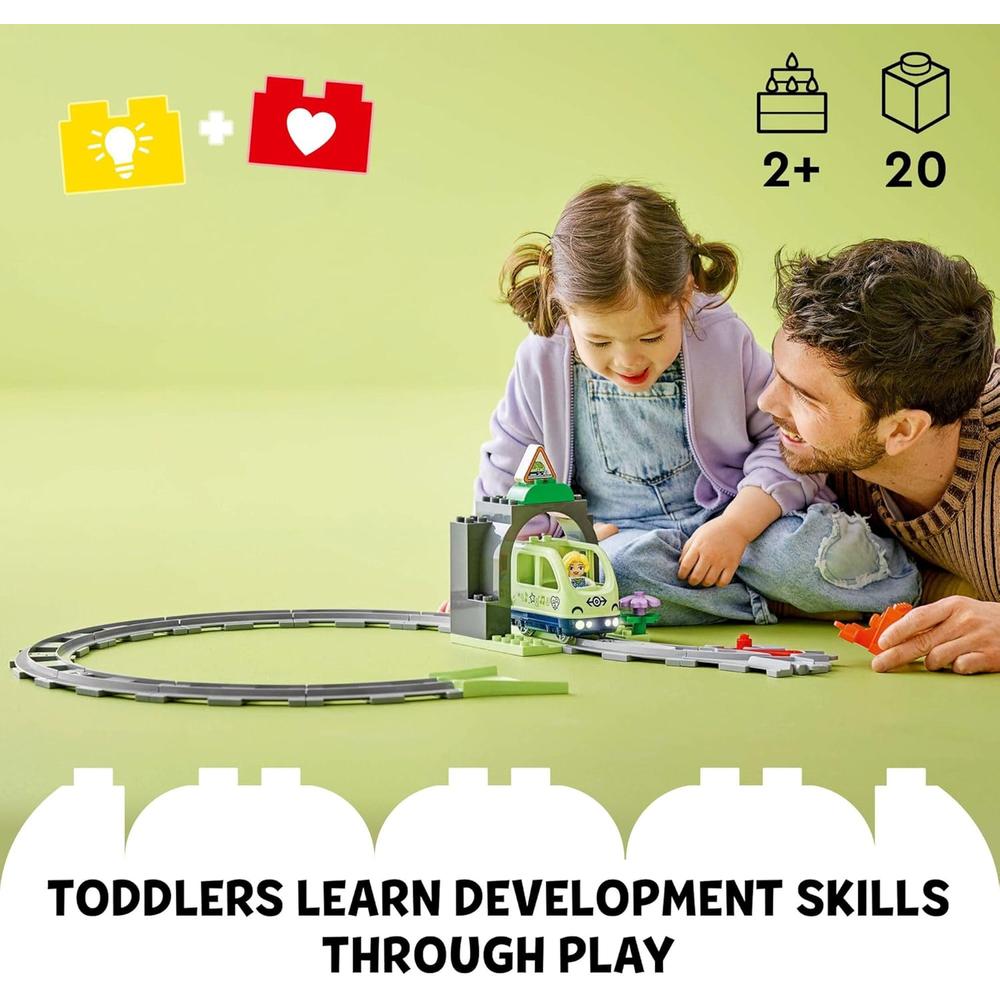 LEGO DUPLO TOWN SET DE EXPANSIÓN DE TÚNEL Y VÍAS DE TREN, 10 PIEZAS ADICIONALES - 2