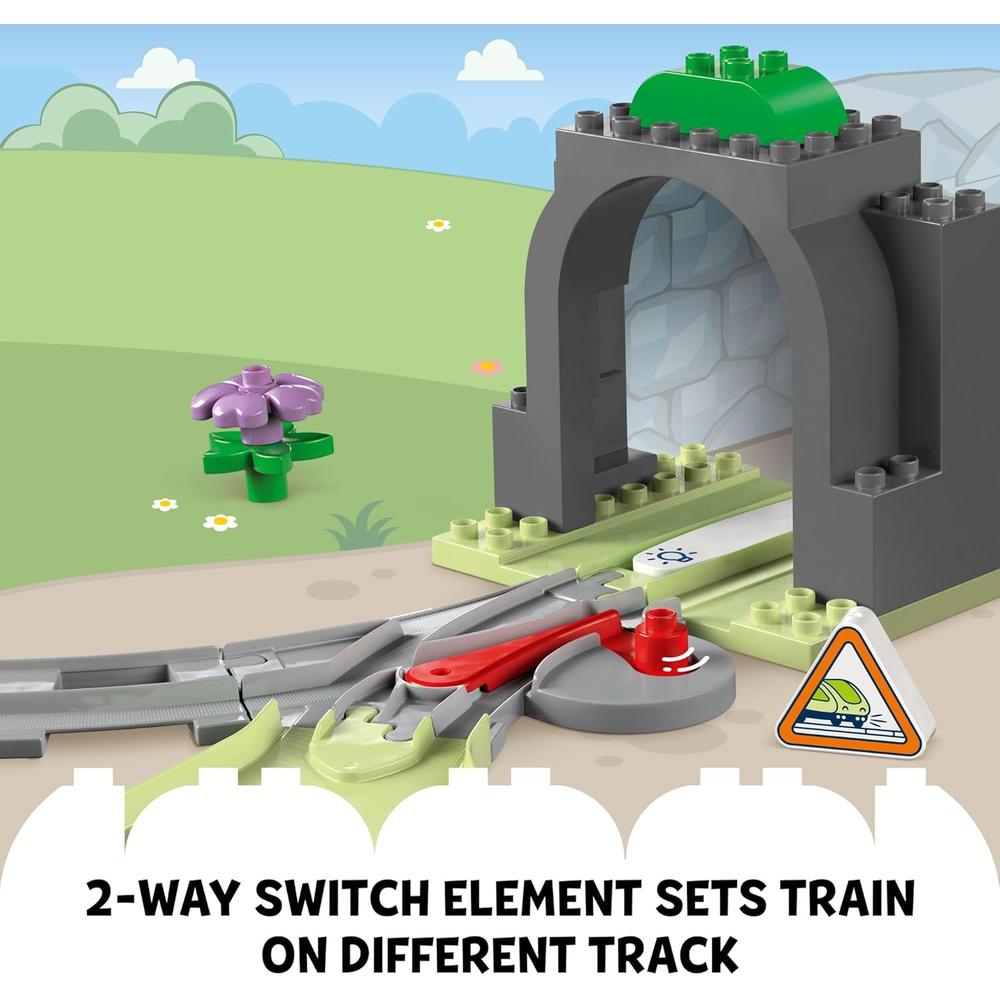 LEGO DUPLO TOWN SET DE EXPANSIÓN DE TÚNEL Y VÍAS DE TREN, 10 PIEZAS ADICIONALES - 5