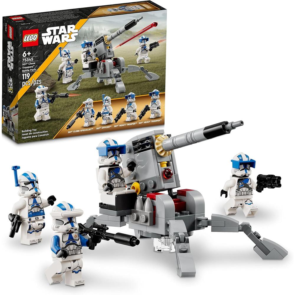 LEGO STAR WARS 501ST CLONE TROOPERS SET DE BATALLA CON CAÑÓN Y SOLDADOS CLON - 1