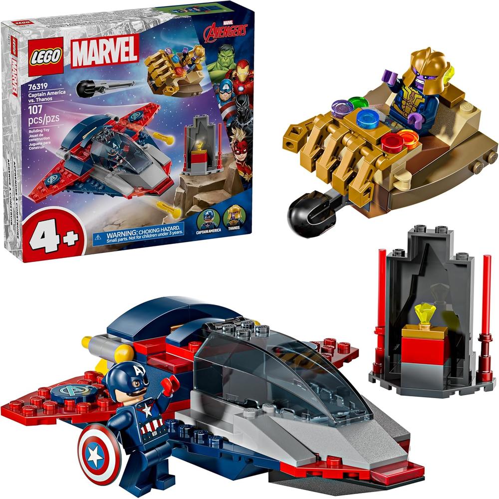 LEGO MARVEL CAPITÁN AMÉRICA VS THANOS, BLOQUES DE CONSTRUCCIÓN Y JUEGO - 1